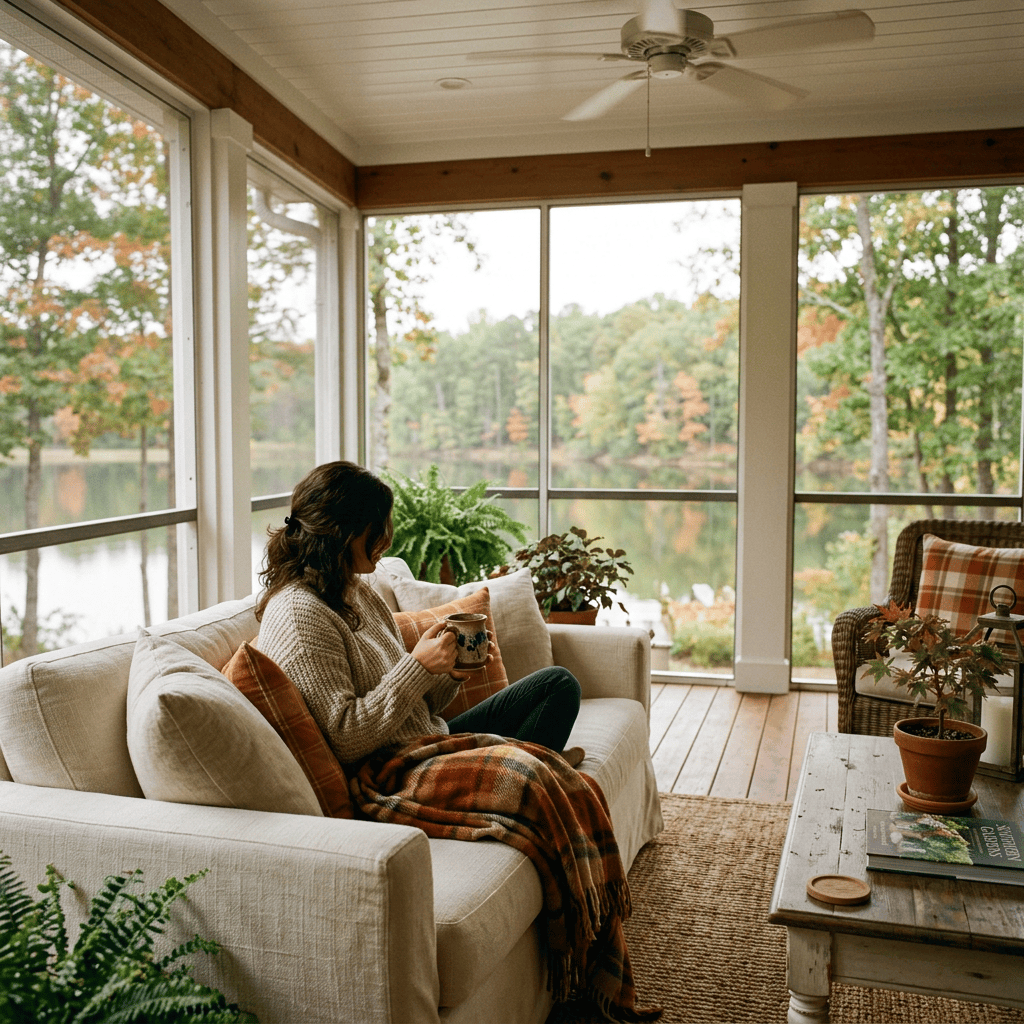 Coffee in hand, a throw over your lap and nowhere else you need to be.
